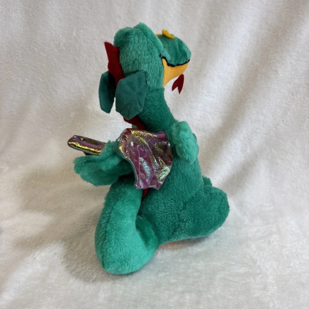 Ace Novelty Green Dragon Plush Shimmer Wings Stuffed Animal 11 Inch